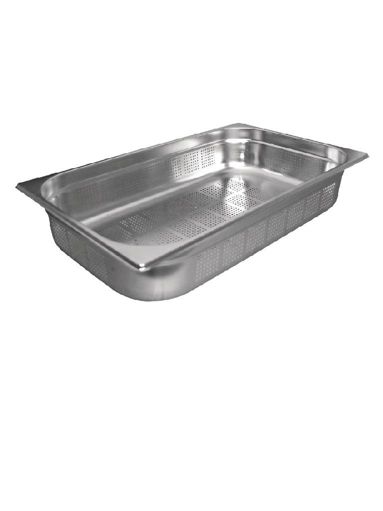Bac gastronorme - Perforé - 1/1 GN - 20 Litres - H 32,5 x 53 x 15 CM - Inox - Vogue - K842