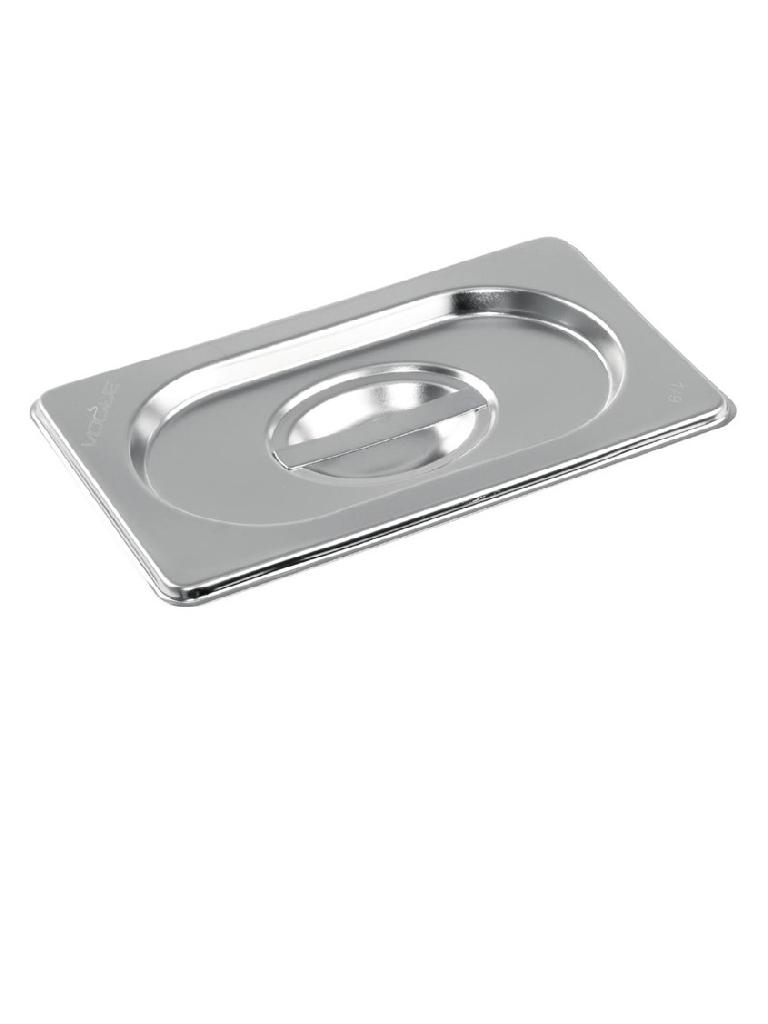 Couvercle bac gastronorme - 1/9 GN - H 3 x 17,6 CM - inox - Vogue - K997