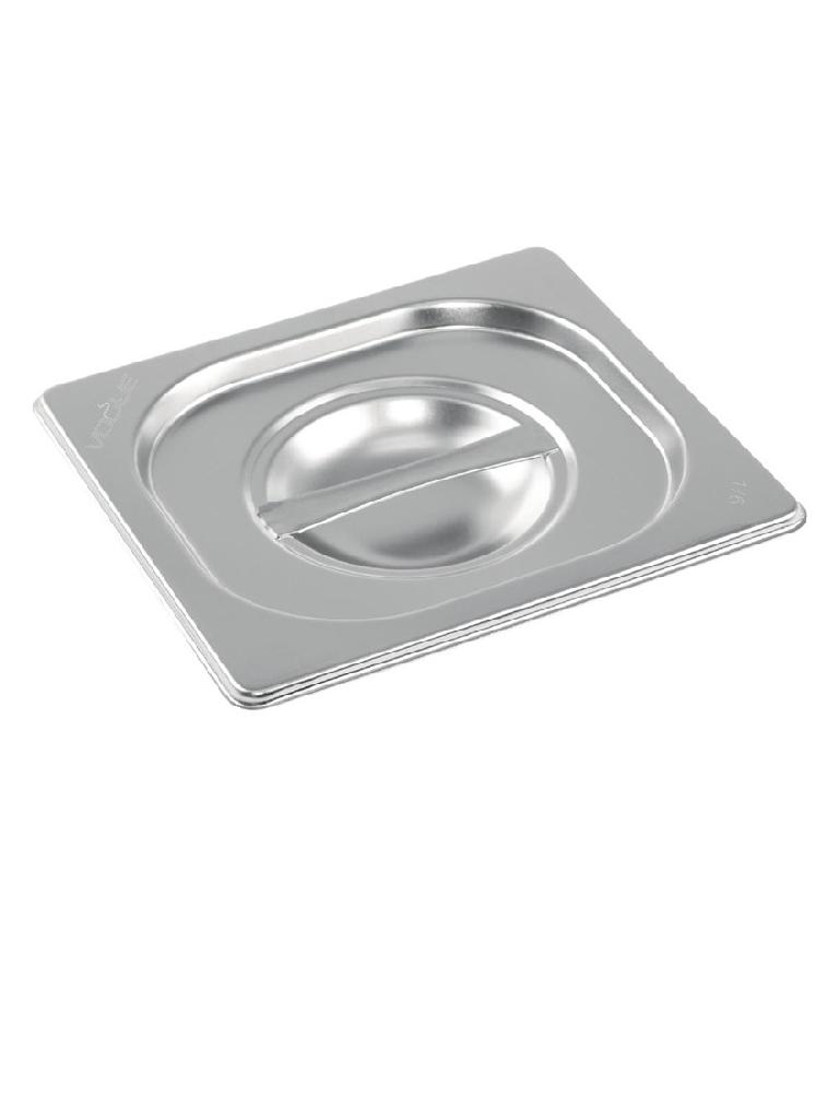Couvercle bac gastronorme - 1/6 GN - H 3 x 17,6 x 16,2 CM - inox - Vogue - K993