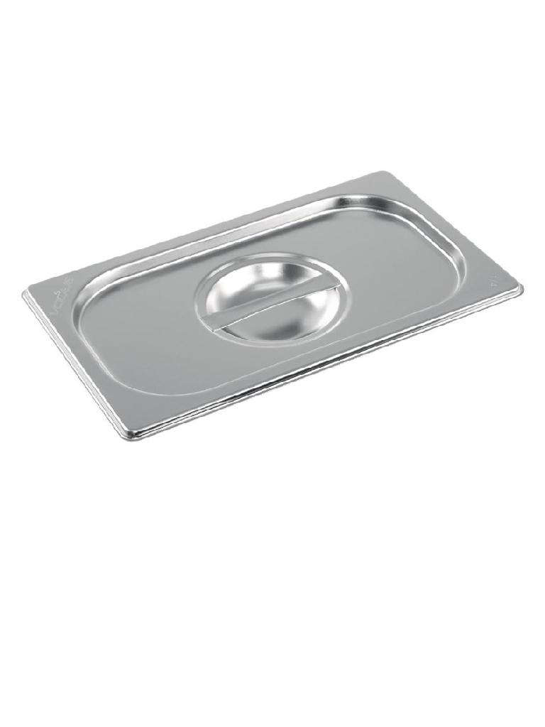Couvercle bac gastronorme - GN 1/4 - H 3 x 26,5 x 16,2 CM - inox - Vogue - K972
