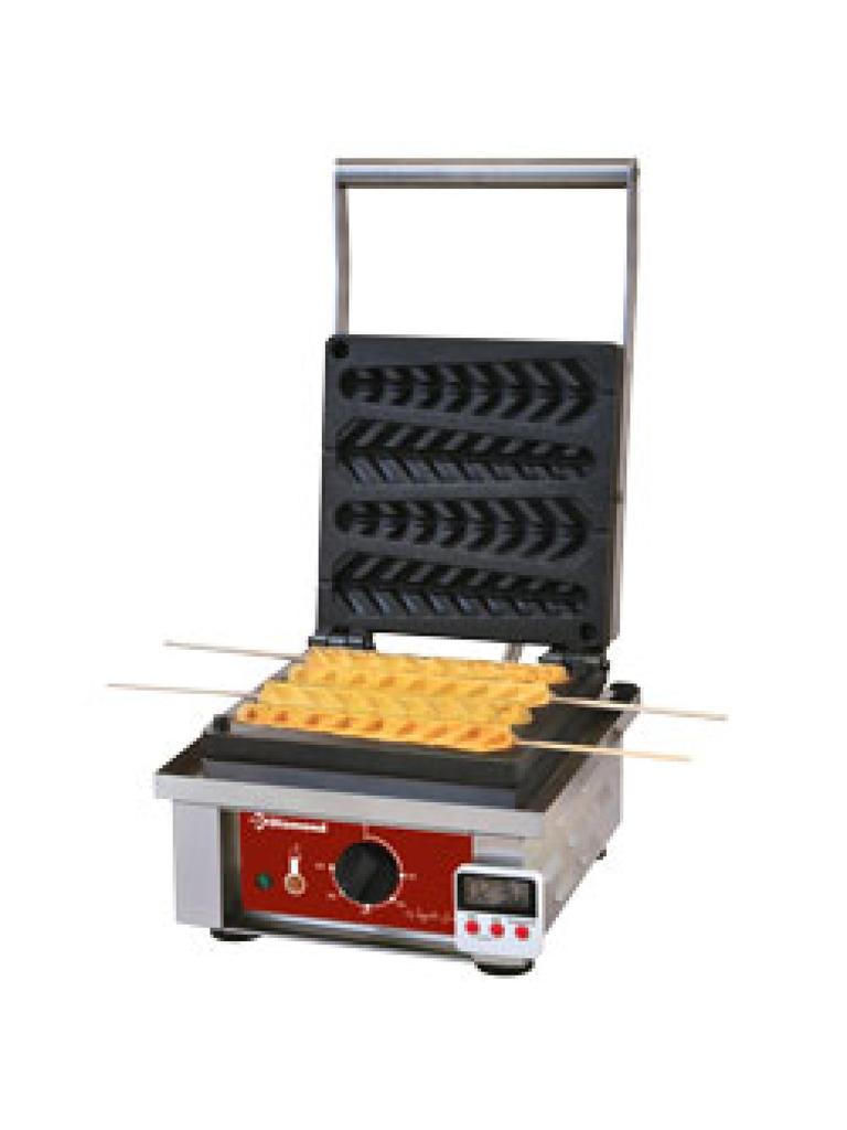Gaufrier - Unique - Gaufres sur bâtons - 4 pièces - 230V - Diamant - GE-4X/EN