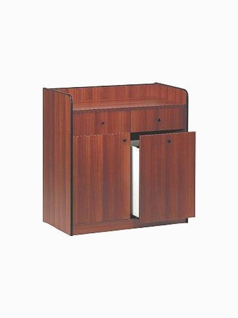 Armoire à couverts - Bouleau - 2 tiroirs à couverts - 1 porte - 1 cage - Diamant - MB/98