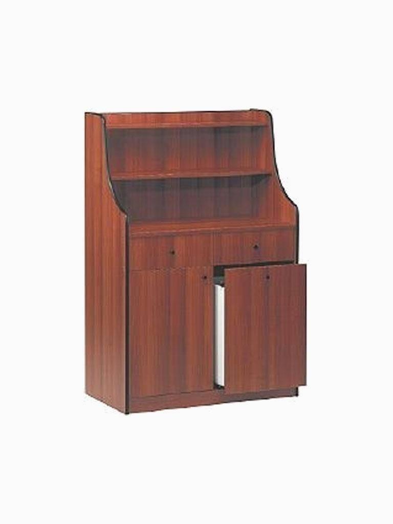 Armoire à couverts - Bouleau - 2 tiroirs à couverts - 1 porte - 2 fûts - Diamant - MH/145