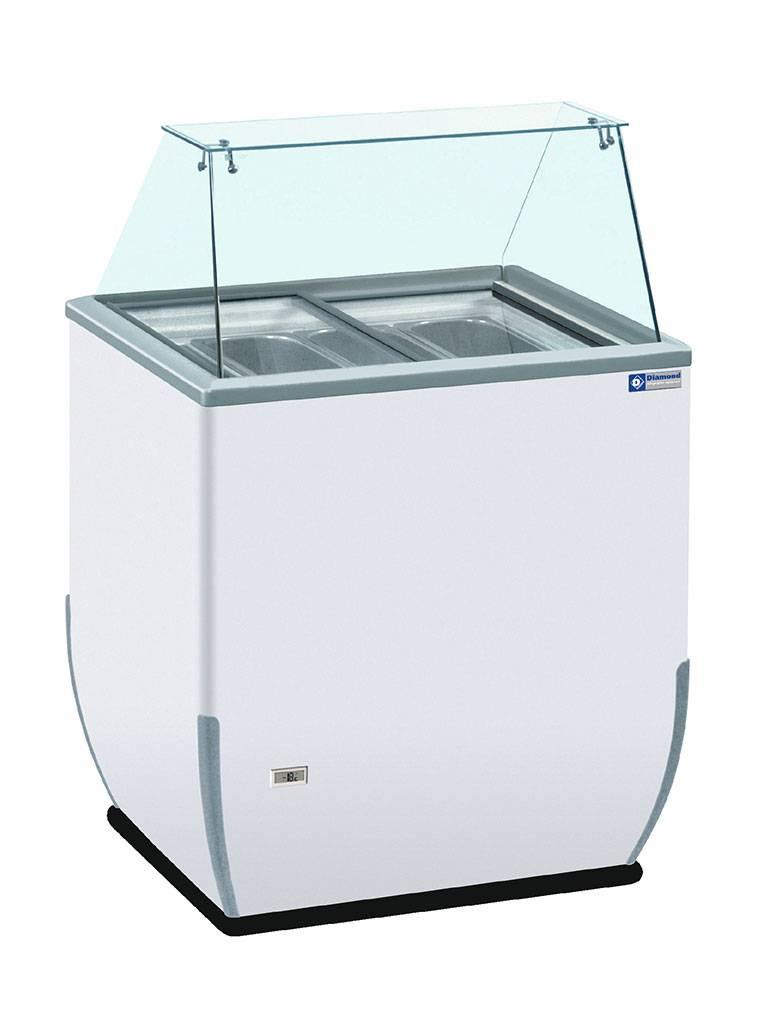 Vitrine boule à glace - 4x5 Litre - 170 Litre - BRIO ICE - Diamant - BRIO ICE