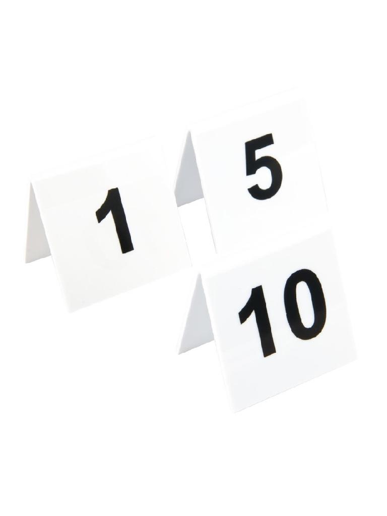 Numéros de table - 1-10 - H 5 x 5 x 3,5 CM - Plastique - L981