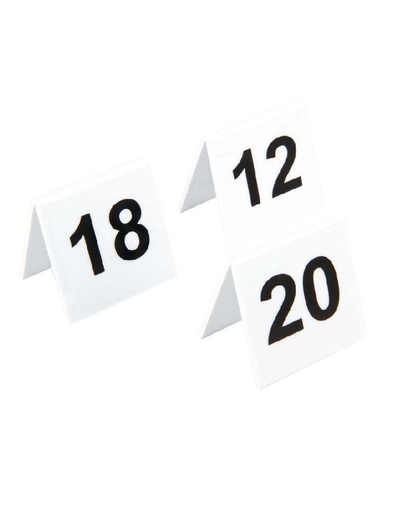 Numéros de table - 11-20 - H 5 x 5 x 3,5 CM - Plastique - L982