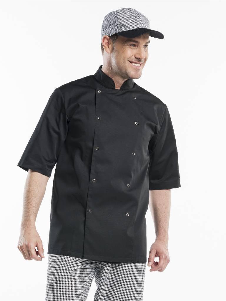 Chaud Devant - Hilton Poco Black Short Sleeve - Veste de cuisine