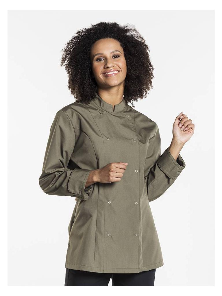 Chaud Devant - Lady Poco Dark Olive - Veste de cuisine