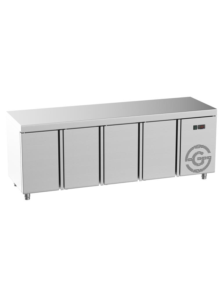 Etabli réfrigéré - 4 portes - Acier inoxydable - 224x70x85(h) cm - G-Line