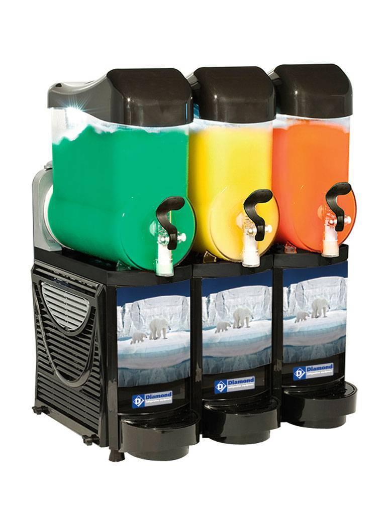 Machine à Slush Granita - 3 x 10 Litres - H 84 x 60 x 60 CM -230 V - Diamant - FABY-3/CB