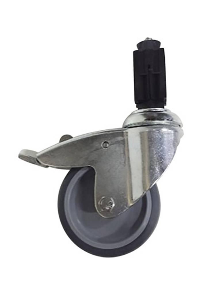 Roulette pivotante - Freinée - Inox - G-Line