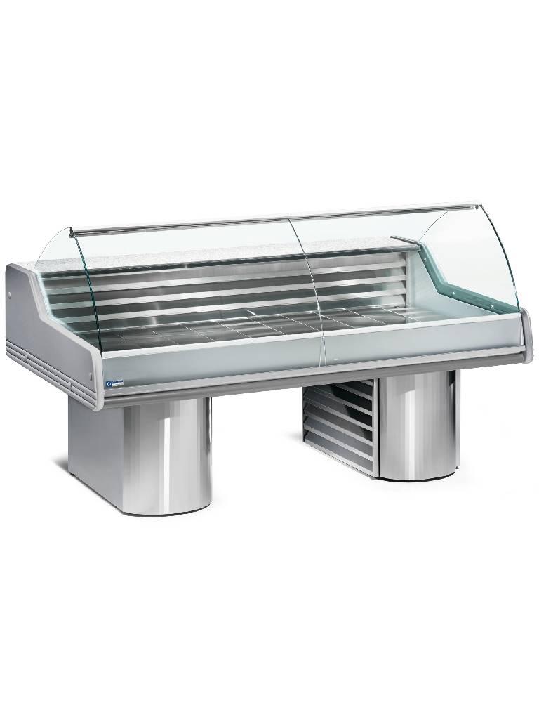 Comptoir Vitrine Réfrigérée - Fenêtres Incurvées - Réfrigérée Statiquement - Diamant - SG15B/A1