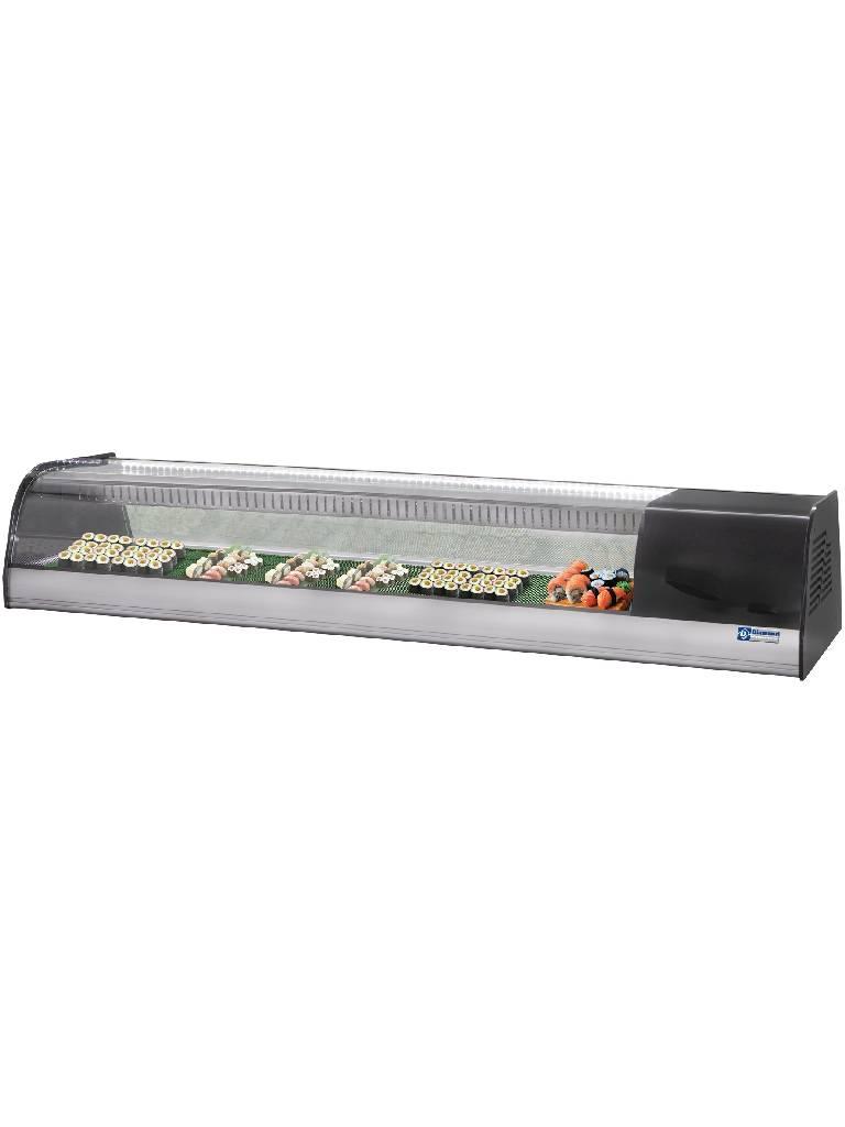 Vitrine à sushi - 138 CM - Noir - Moteur droit - Diamant - TR6-SH/R6
