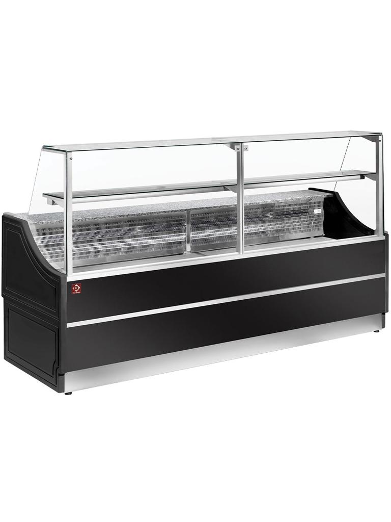 Vitrine Réfrigérée Comptoir - Vitrine 90° - 100 CM - Noir - Diamant - OL104/B5-R