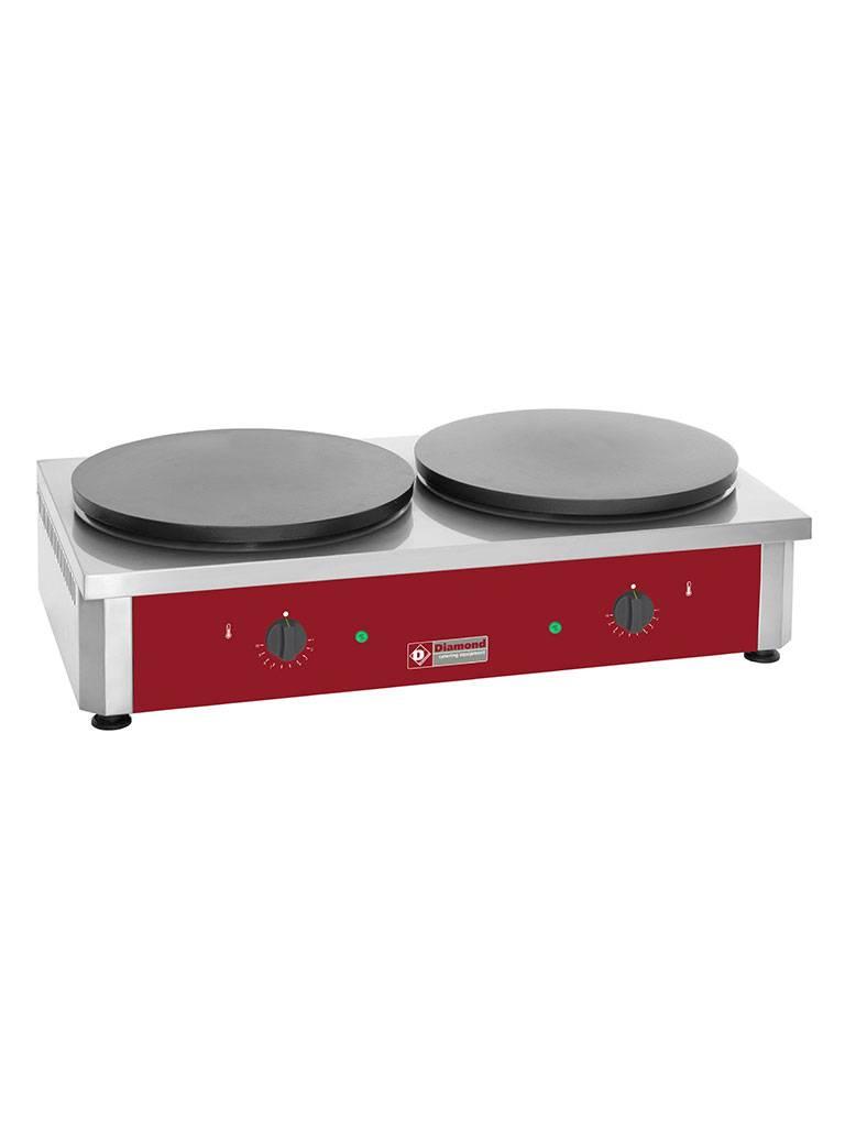 Plancha Crêpe - Double - Gaz - Ø40 CM - Diamant - BRET/2G-R