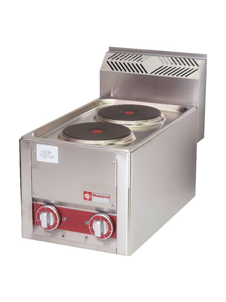 Cuisinière - Électrique - 2 Plaques - Modèle de table - Diamant - ES6/2PT-N