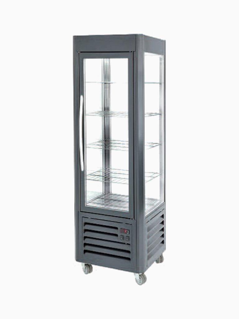 Vitrine Réfrigérée - 360 Litres - 5 Plateaux Tournants - Anthracite - Diamant - SNE/RN-B1