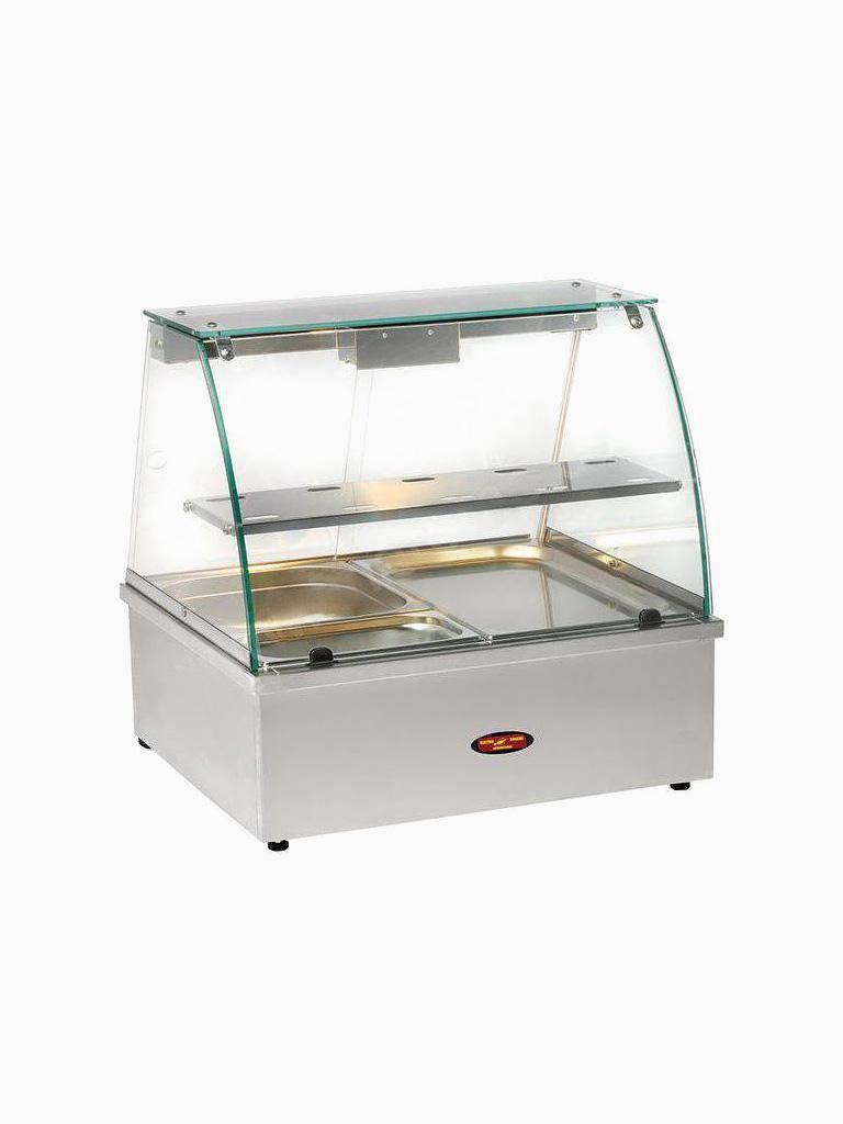 Vitrine chauffante - Bain-marie - Panoramique - 2x GN1/1 - VBE-211 - Diamant - VBE-211