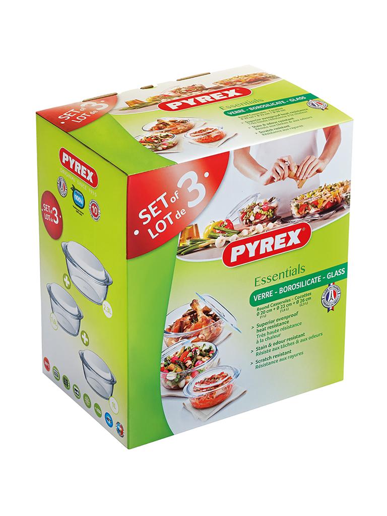 Plat à four - 2 Pièces - 1 / 1.5 / 2.5 Litre - Pyrex - Essentials - 527769