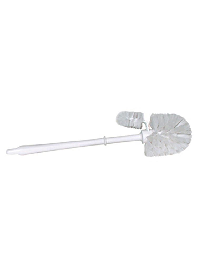 Brosse WC - Avec nettoyeur de bords - 36 CM - Ø7 CM - Blanc - 515925