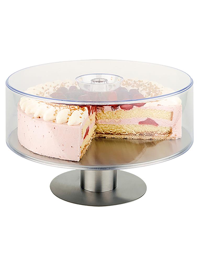 Présentoir à Gâteau - H 9 CM - 0,925 KG - Ø30,5 CM - Inox - 130183