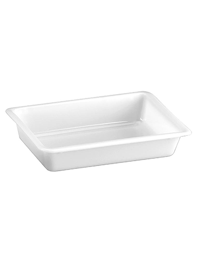 Poubelle à résidus - H 7 x 34 x 23,5 CM - 0,275 KG - Polypropylène - Blanc - 3 Litre - -40°C / +75°C - Denox - 600011