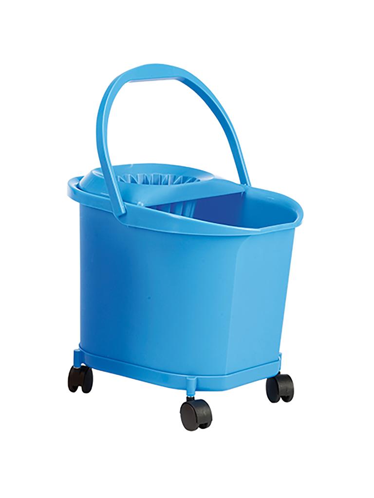 Seau à vadrouille - H 34 x 40,5 x 29,5 CM - 0,988 KG - Plastique - Bleu - Denox - 600025
