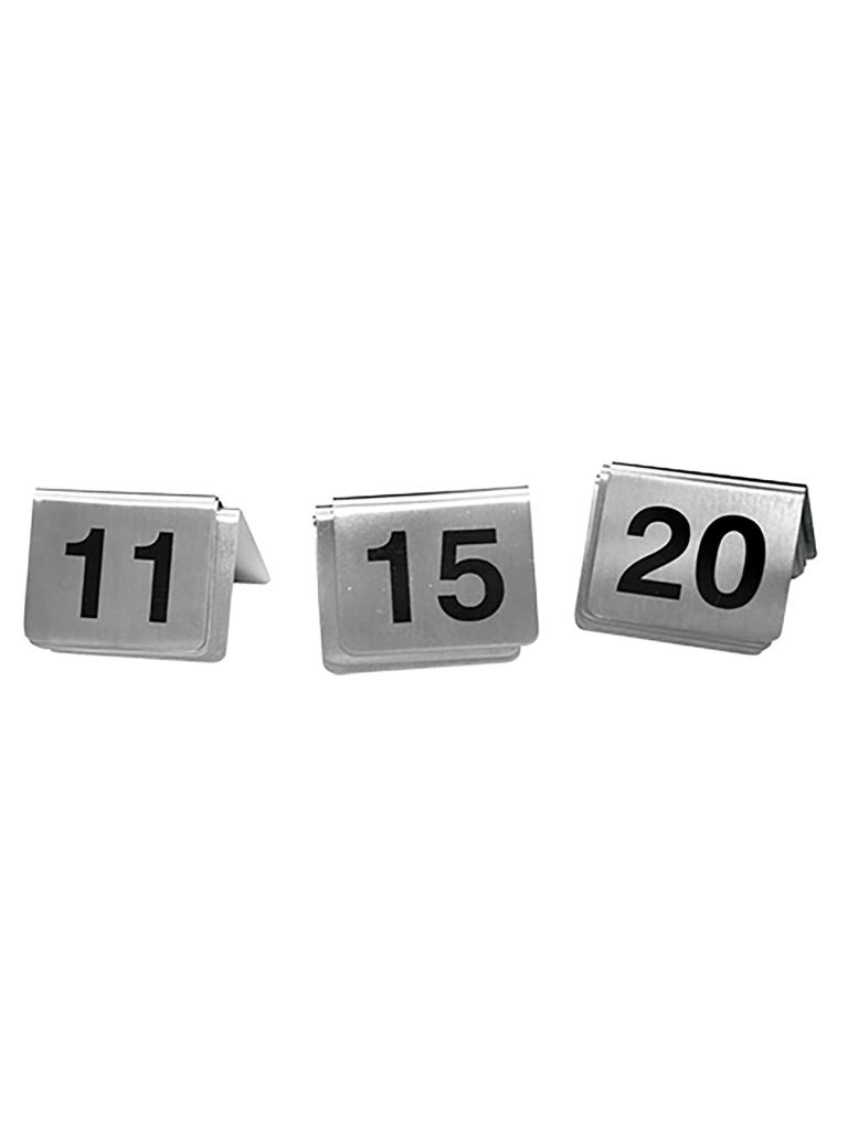 Jeu de Numéros de Table - H 4,3 x 5,3 CM - 0,25 KG - Acier Inoxydable - 705051