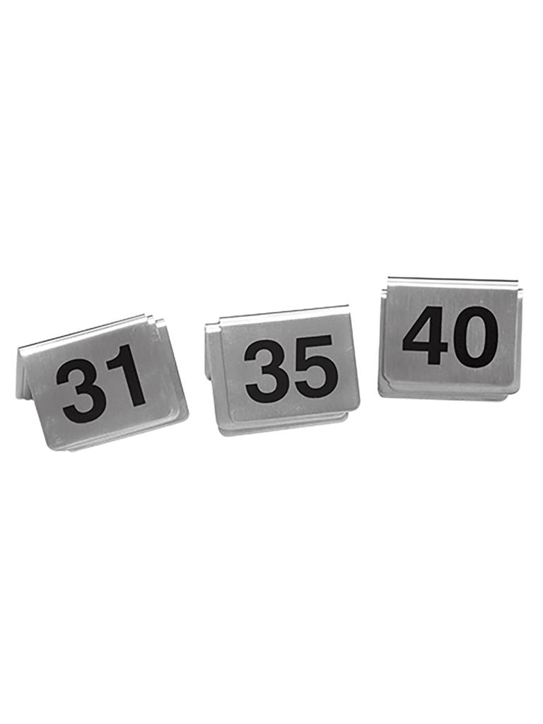 Jeu de Numéros de Table - H 4,3 x 5,3 CM - 0,25 KG - Acier Inoxydable - 705053