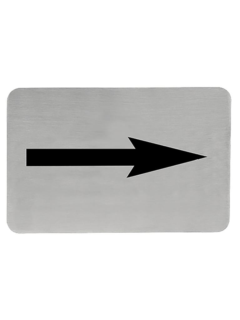 Panneau d'information - H 6 x 11 CM - 0,05 KG - Inox - 705203