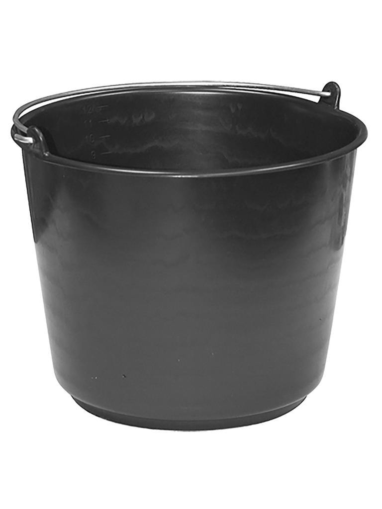 Seau - H 34 CM - 0,88 KG - Ø35 CM - Polyéthylène - Noir - 20 Litres - 821002