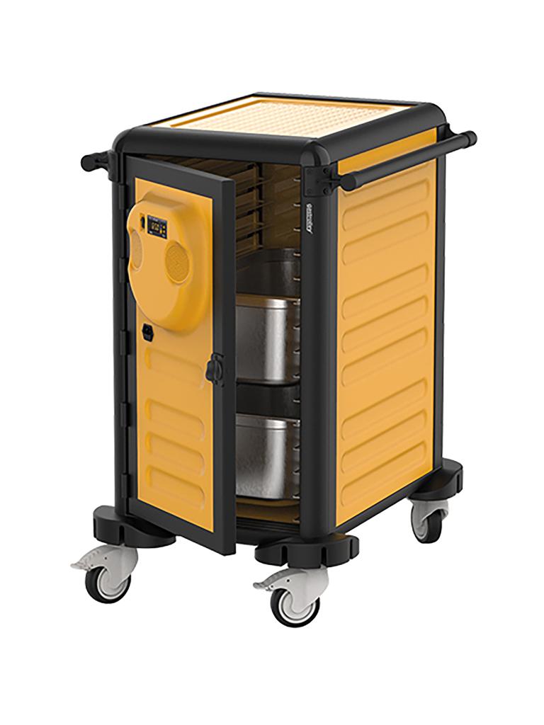 Chariot chauffant - 1/1 GN - H 99 x 57 x 79 CM - 220-240 V - 300 W - +65°C / +90°C - Caterchef - 640041