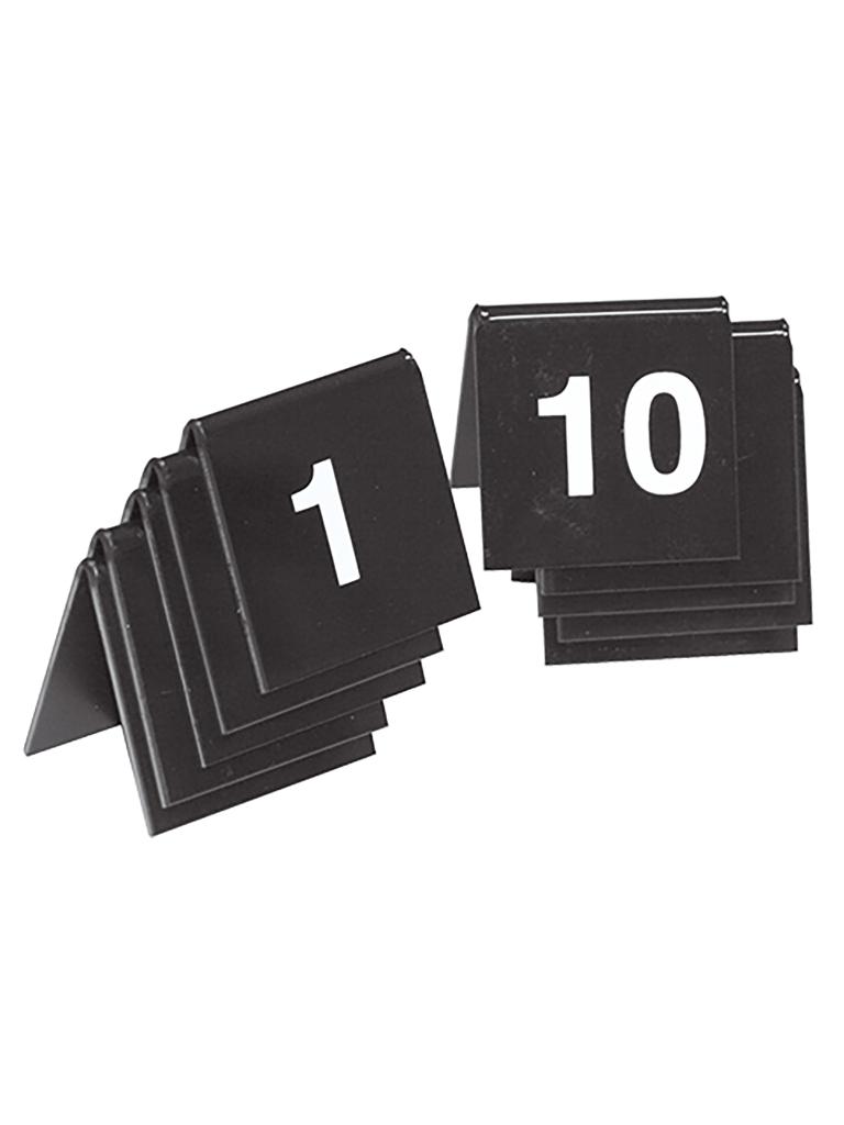 Numéro de table Set - H 3,5 x 4 x 3 CM - 0,05 KG - polystyrène - Noir - 880110