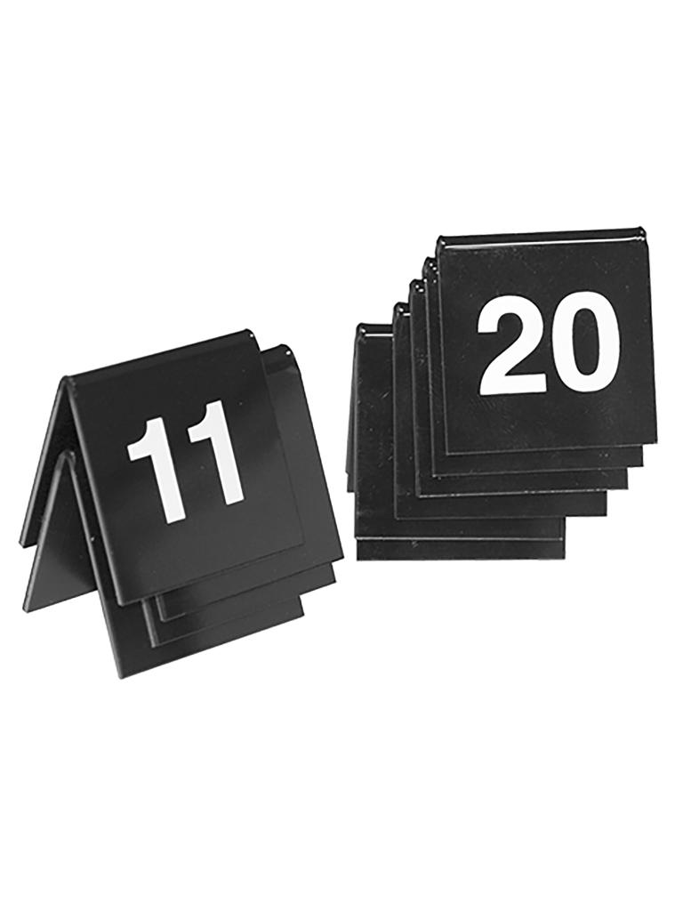 Numéro de table Set - H 3,5 x 4 x 3 CM - 0,05 KG - polystyrène - Noir - 880111