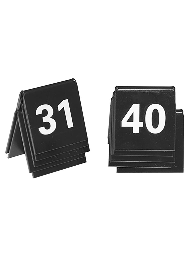 Numéro de table Set - H 3,5 x 4 x 3 CM - 0,05 KG - polystyrène - Noir - 880113
