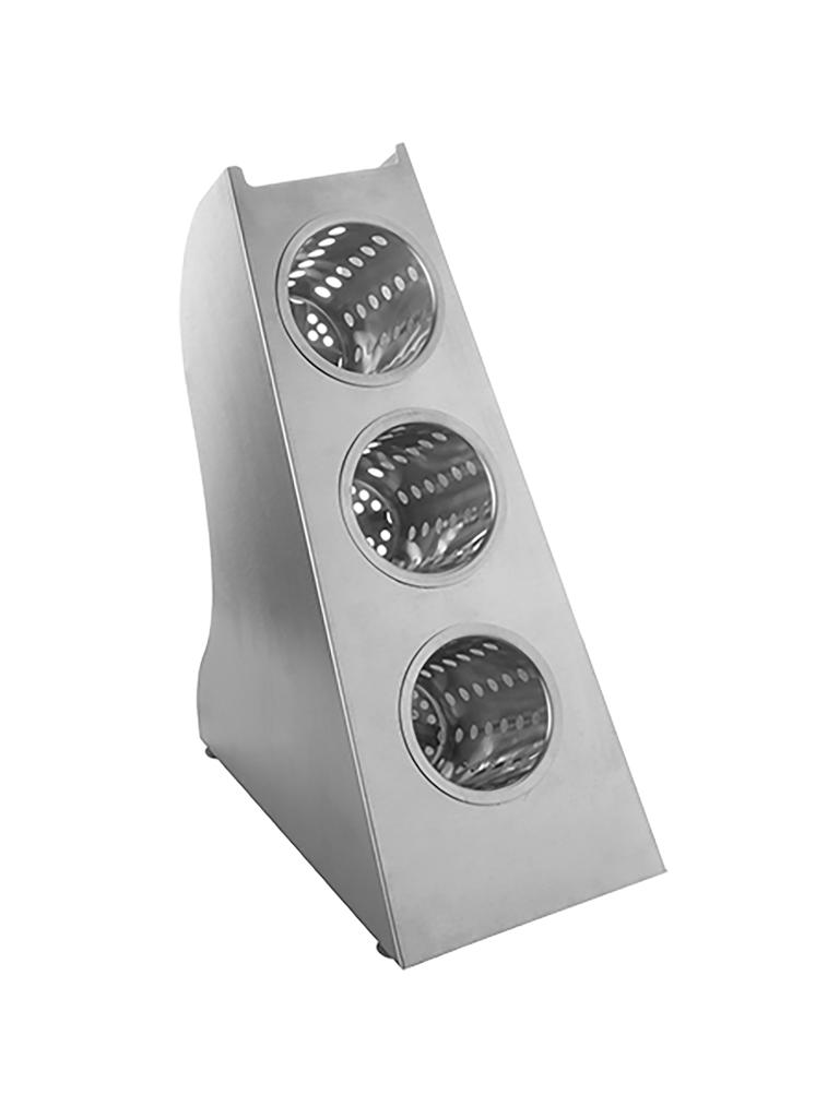 Unité de distribution de couverts - H 43,5 x 20 x 33 CM - 2,34 KG - Ø10 CM - Inox - 180190