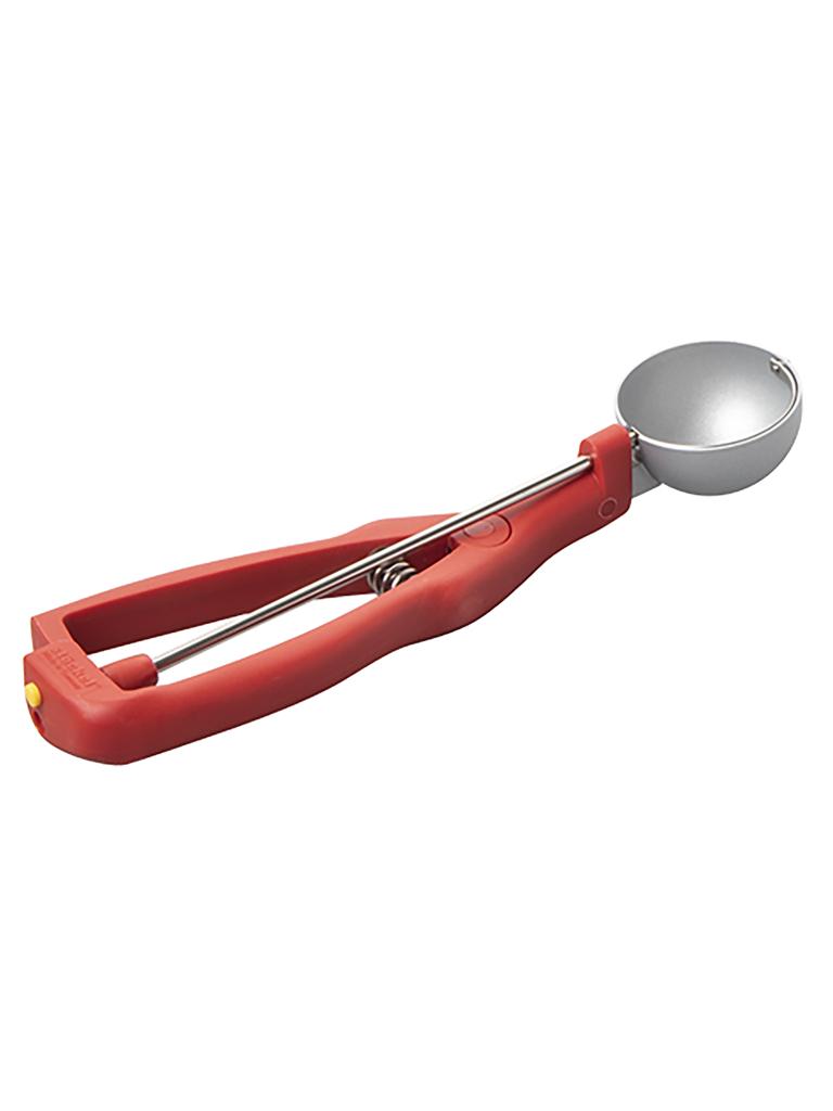 Cuillère portionneuse à glace - 0,153 KG - Ø4,9 CM - Inox 18/10 - Rouge - 0,030 Litre - Stöckel - 040330