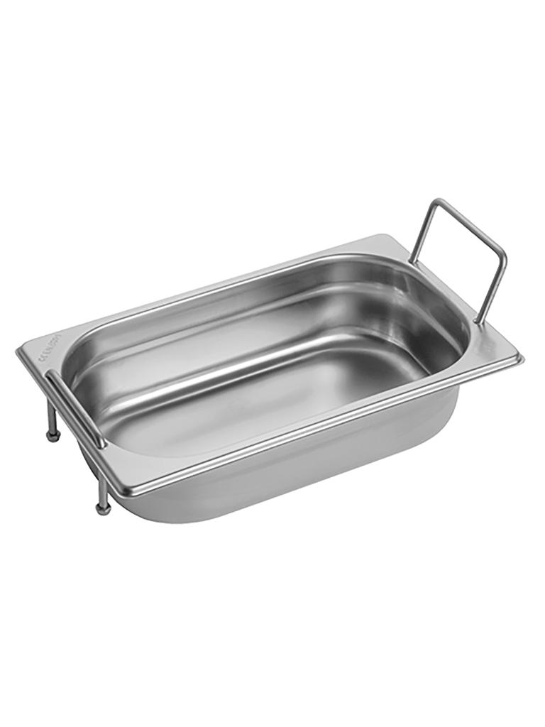 Bac gastronorme - GN 1/4 - 1,7 Litre - H 6,5 x 26,5 x 16,2 CM - Inox - Caterchef - 953464