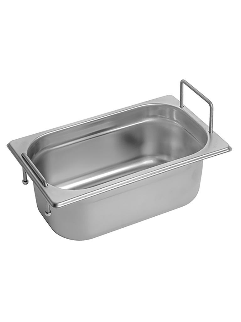 Bac gastronorme - GN 1/4 - 2,5 Litre - H 10 x 26,5 x 16,2 CM - Inox - Caterchef - 953463