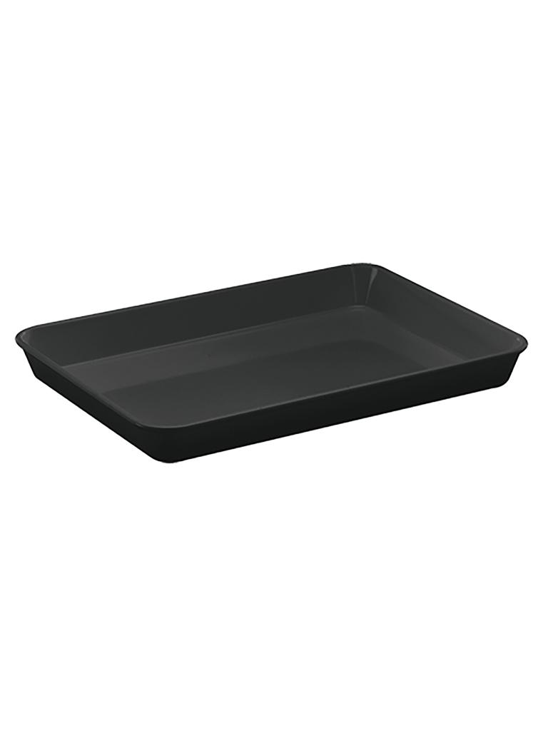 Plateau à viande - H 4 x 35 x 25 CM - 0,2 KG - Mélamine - Noir - WACA - 937652