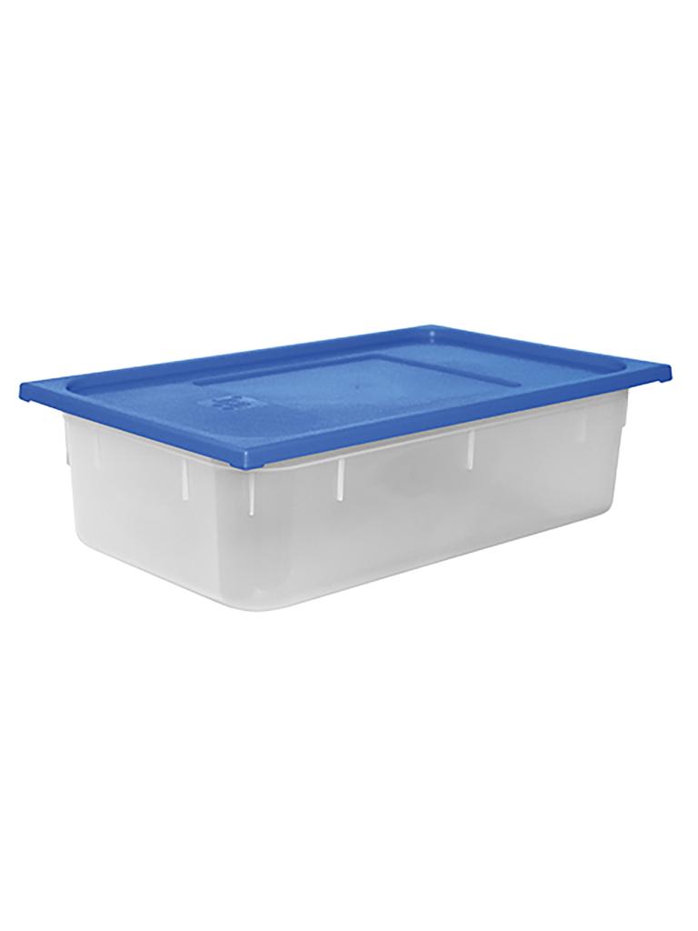 Boîte Alimentaire - 1/1 GN - 19.5 Litre - H 15 x 53 x 32.5 CM - Polypropylène - Bleu - -40°C / +70°C - Hermétique Verrouillable - Caterchef - 953832