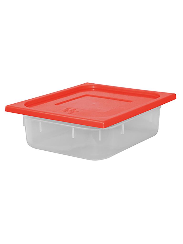 Boîte Alimentaire - 1/2 GN - 5.9 Litre - H 10 x 32.5 x 26.5 CM - Polypropylène - Rouge - -40°C / +70°C - Hermétique Verrouillable - Caterchef - 953847