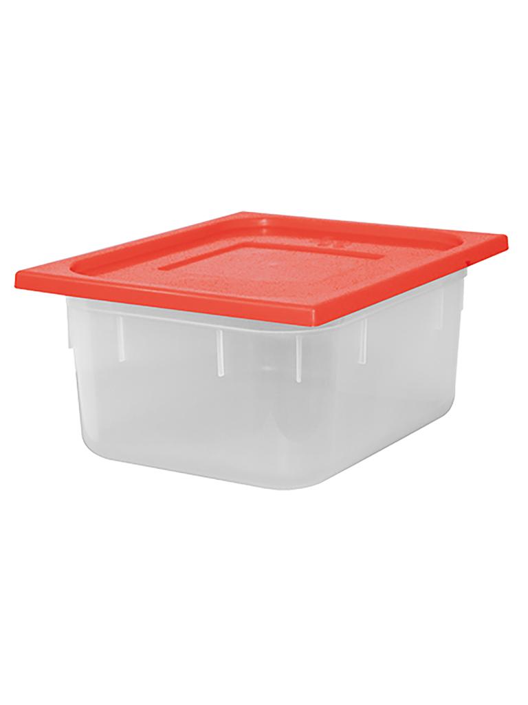 Boîte Alimentaire - 1/2 GN - 8.9 Litre - H 15 x 32.5 x 26.5 CM - Polypropylène - Rouge - -40°C / +70°C - Hermétique Verrouillable - Caterchef - 953848