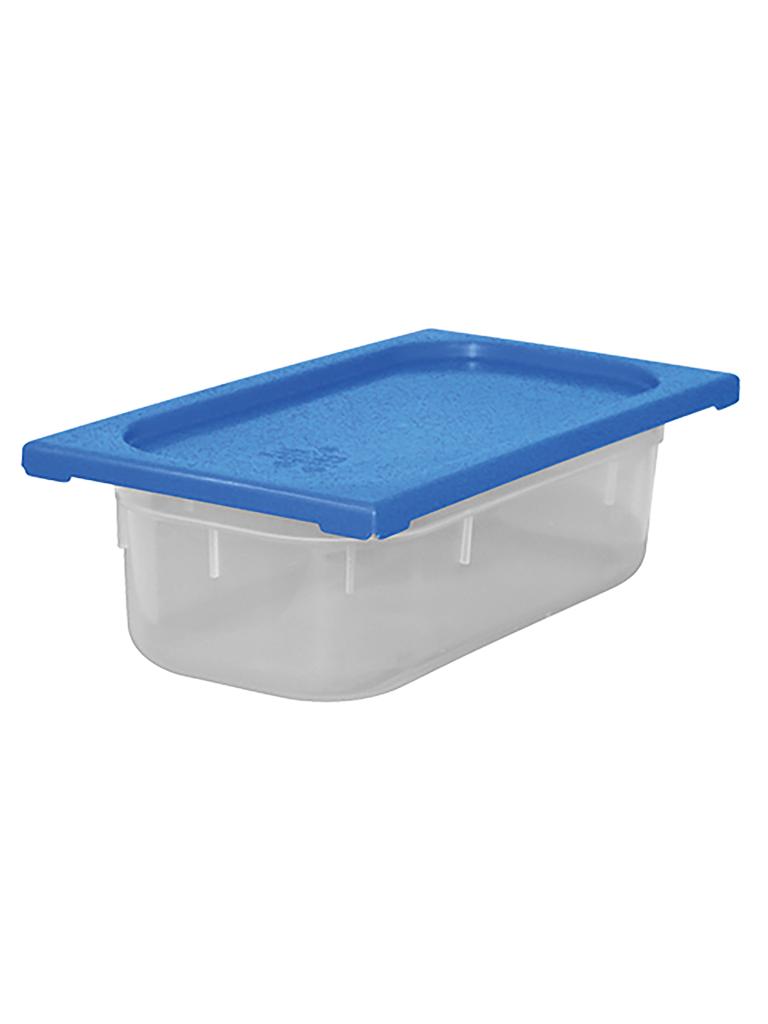 Boîte Alimentaire - 1/3 GN - 3.5 Litre - H 10 x 32.5 x 17.6 CM - Polypropylène - Bleu - -40°C / +70°C - Hermétique Verrouillable - Caterchef - 953851