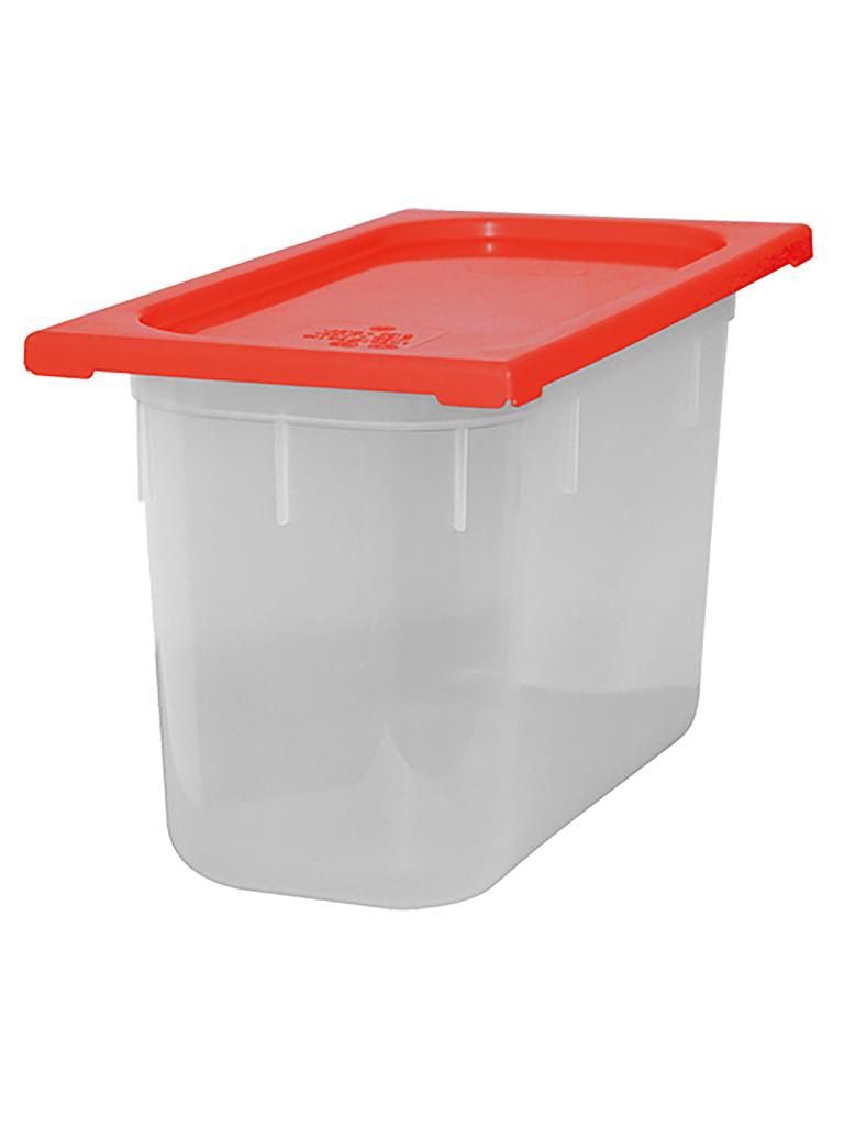 Boîte Alimentaire - 1/3 GN - 7 Litre - H 20 x 32.5 x 17.6 CM - Polypropylène - Rouge - -40°C / +70°C - Hermétique Verrouillable - Caterchef - 953859