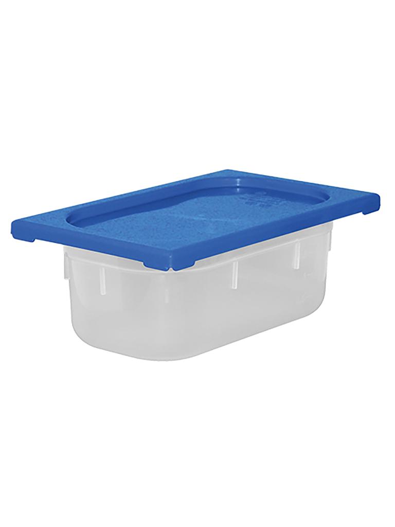 Boîte Alimentaire - 1/4 GN - 2.5 Litre - H 10 x 26.5 x 16.2 CM - Polypropylène - Bleu - -40°C / +70°C - Hermétique Verrouillable - Caterchef - 953861