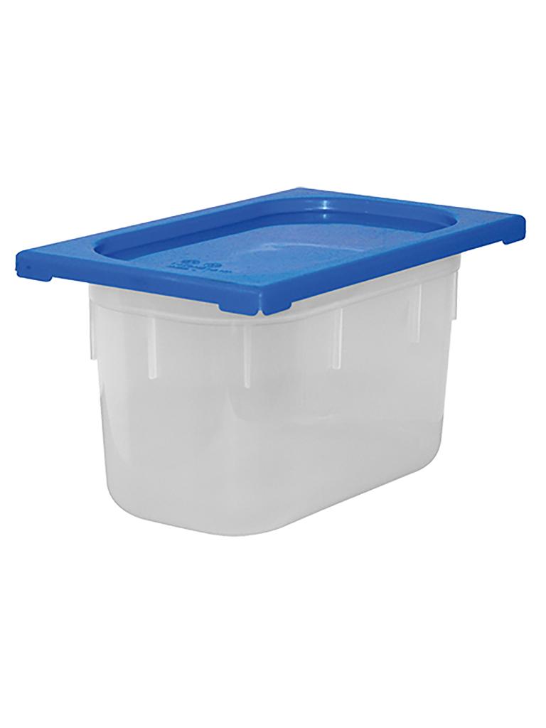 Boîte Alimentaire - 1/4 GN - 3.7 Litre - H 15 x 26.5 x 16.2 CM - Polypropylène - Bleu - -40°C / +70°C - Hermétique Verrouillable - Caterchef - 953862