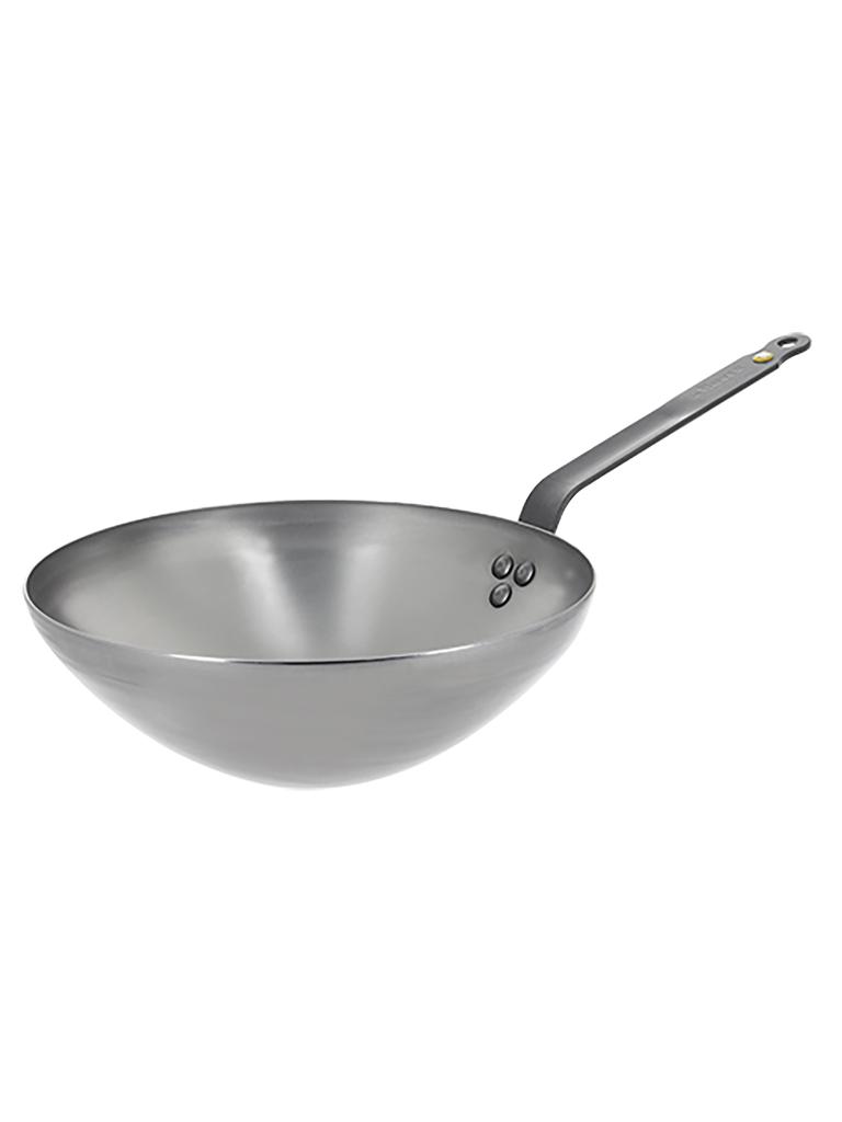 Wok - H 10 CM - 1.76 KG - Ø28 CM - Tôle d'acier - De Buyer - 001058