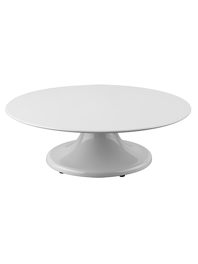 Présentoir à gâteaux - H 10 CM - 0.01 KG - Ø32 CM - Mélamine - Blanc - 050050