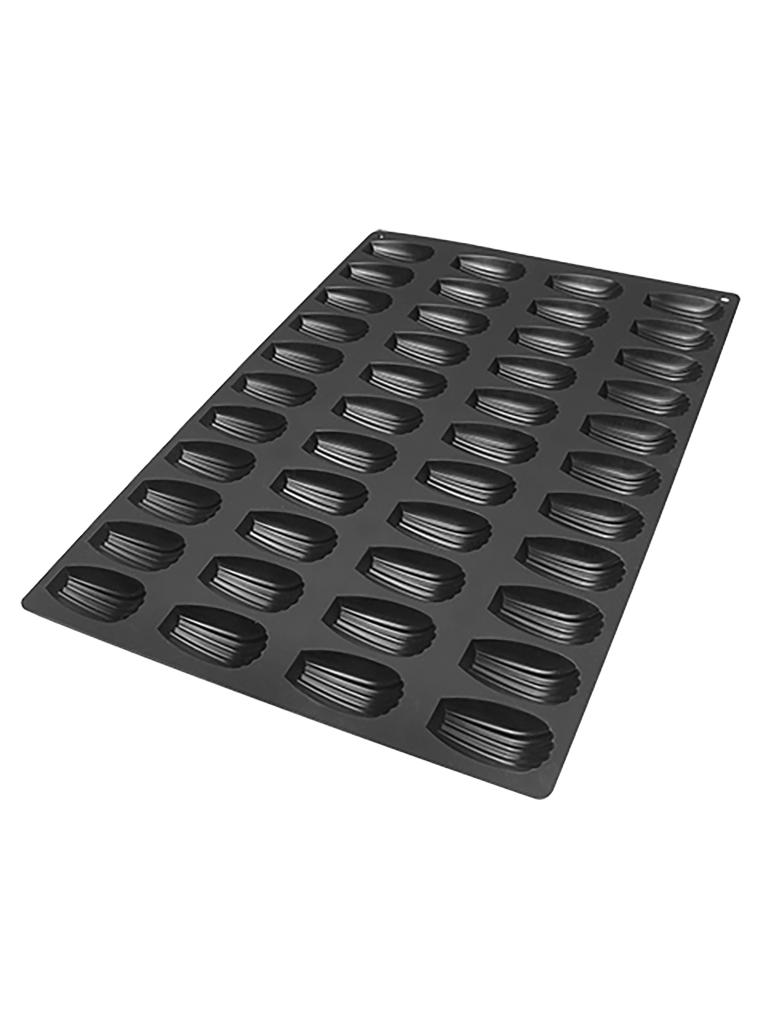 Tapis de cuisson Madeleine - 0,64 KG - Silicone - Noir - 0,032 Litre - -60°C / +230°C - Silikomart - 070605